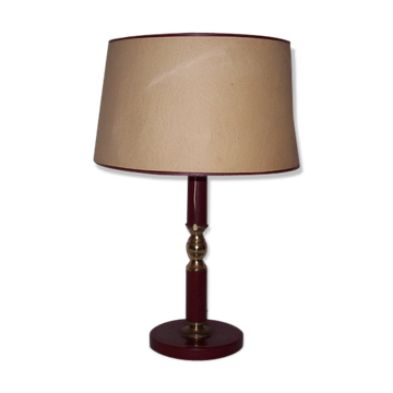 Lampe de bureau cuir années 50