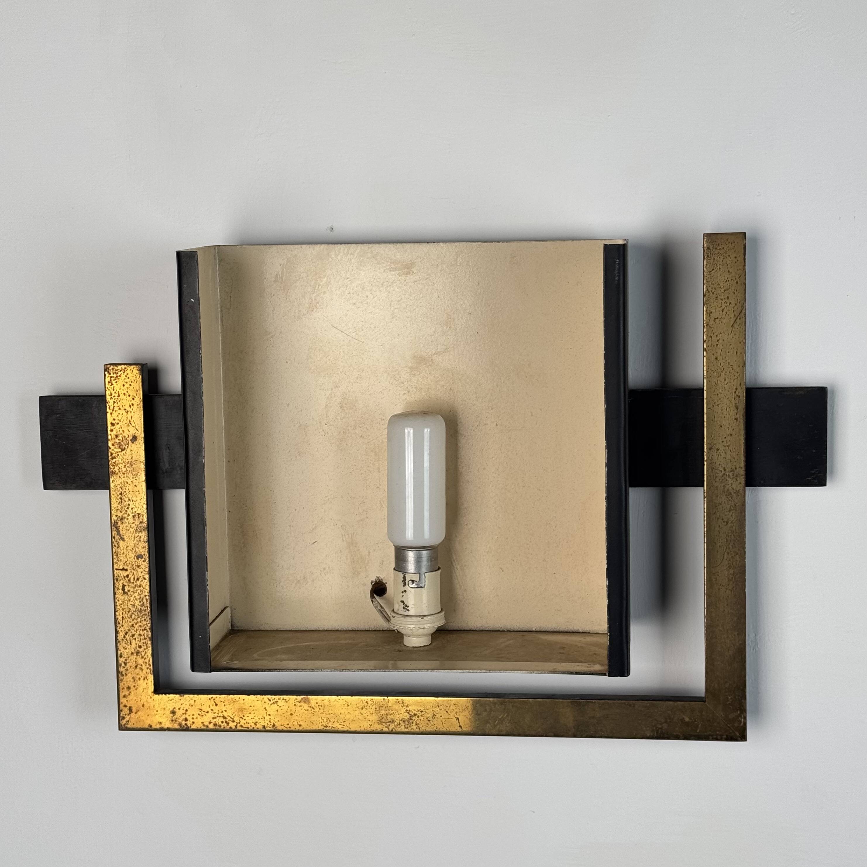 Pair of Wall Lights by Jacques Adnet, From the Nevada line, France 50s