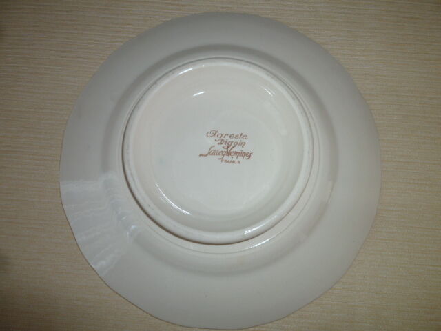 Earthenware compotier dish Digoin Sarreguemines model Agreste