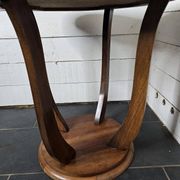 table guéridon vintage en marqueterie