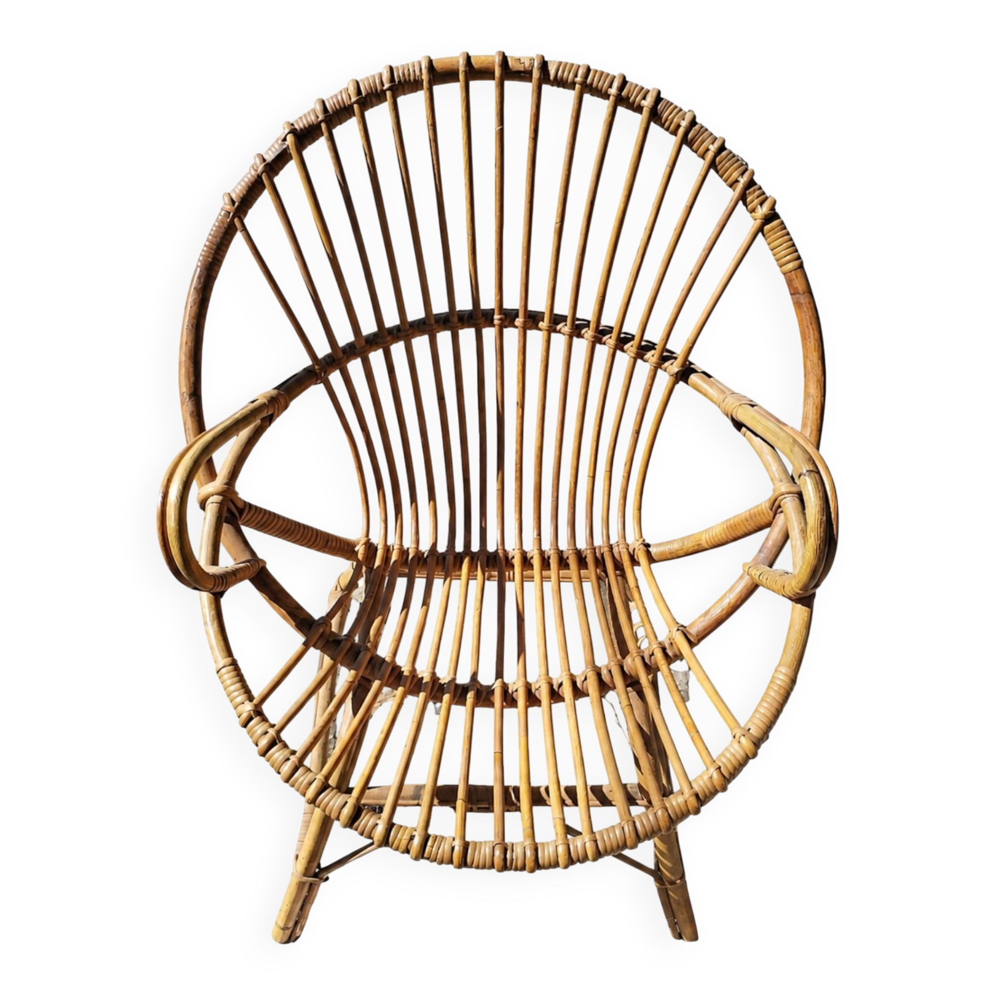 Vintage rattan armchair