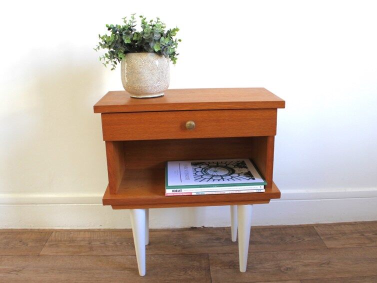 Vintage wooden bedside feet spindles