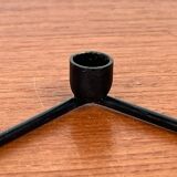 Mid-century Danish minimalist metal candlestick from the 1960s.