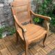 Barber's armchair in wood cannage and straw 1900