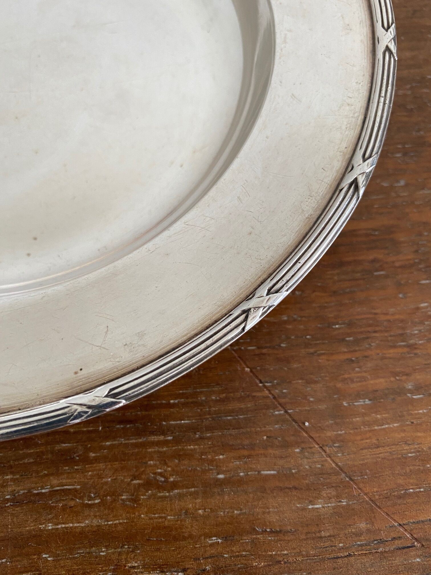 Assiette métal argenté Christofle