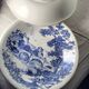 6 assiettes creuses Gien Bleu décor