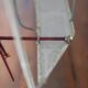 Square wall lamp in red wood and rice paper, prod. Steelline 1980