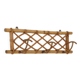 Vintage 1960s rattan coat rack