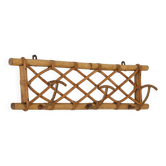 Vintage 1960s rattan coat rack