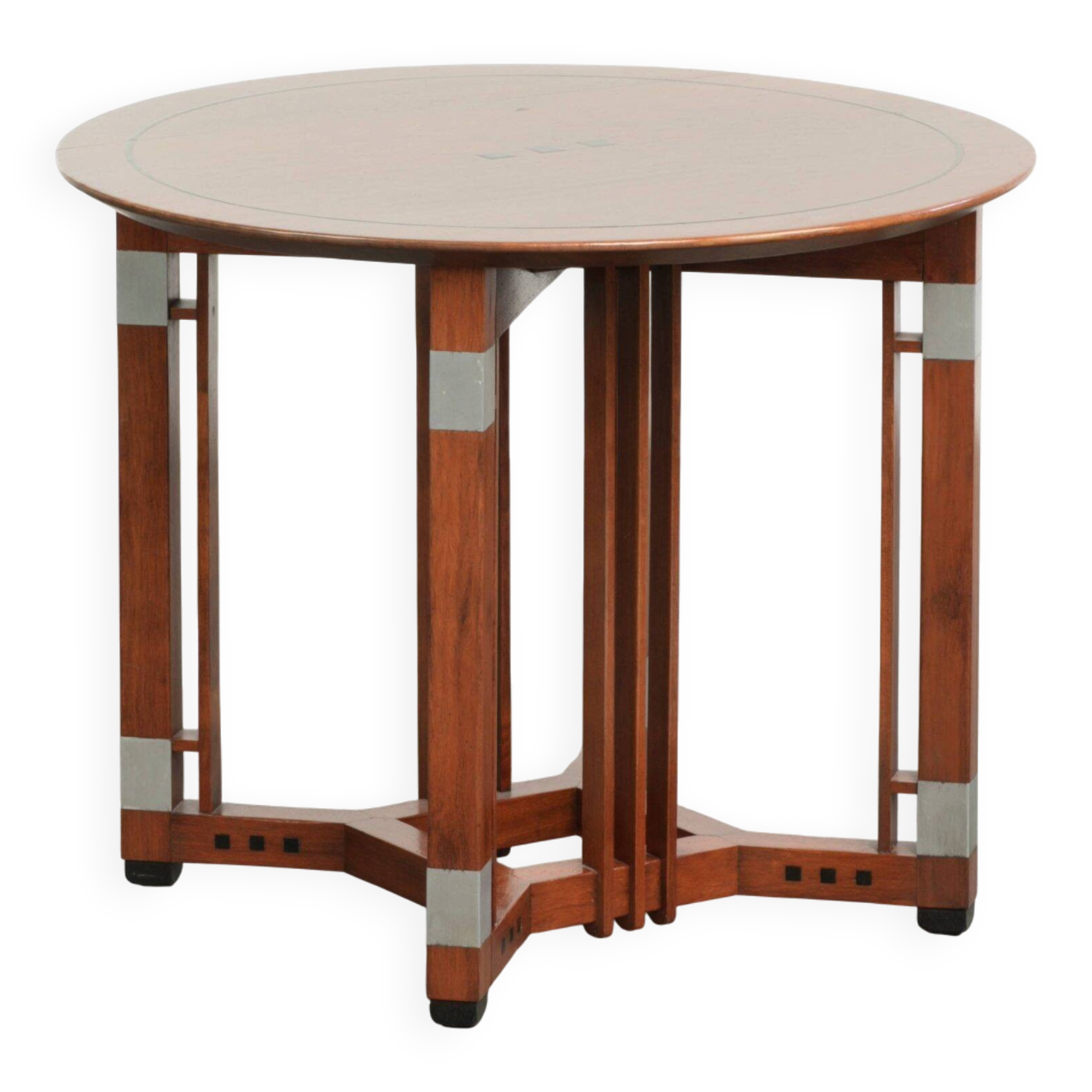 Table d'appoint/café ronde au design Art Déco