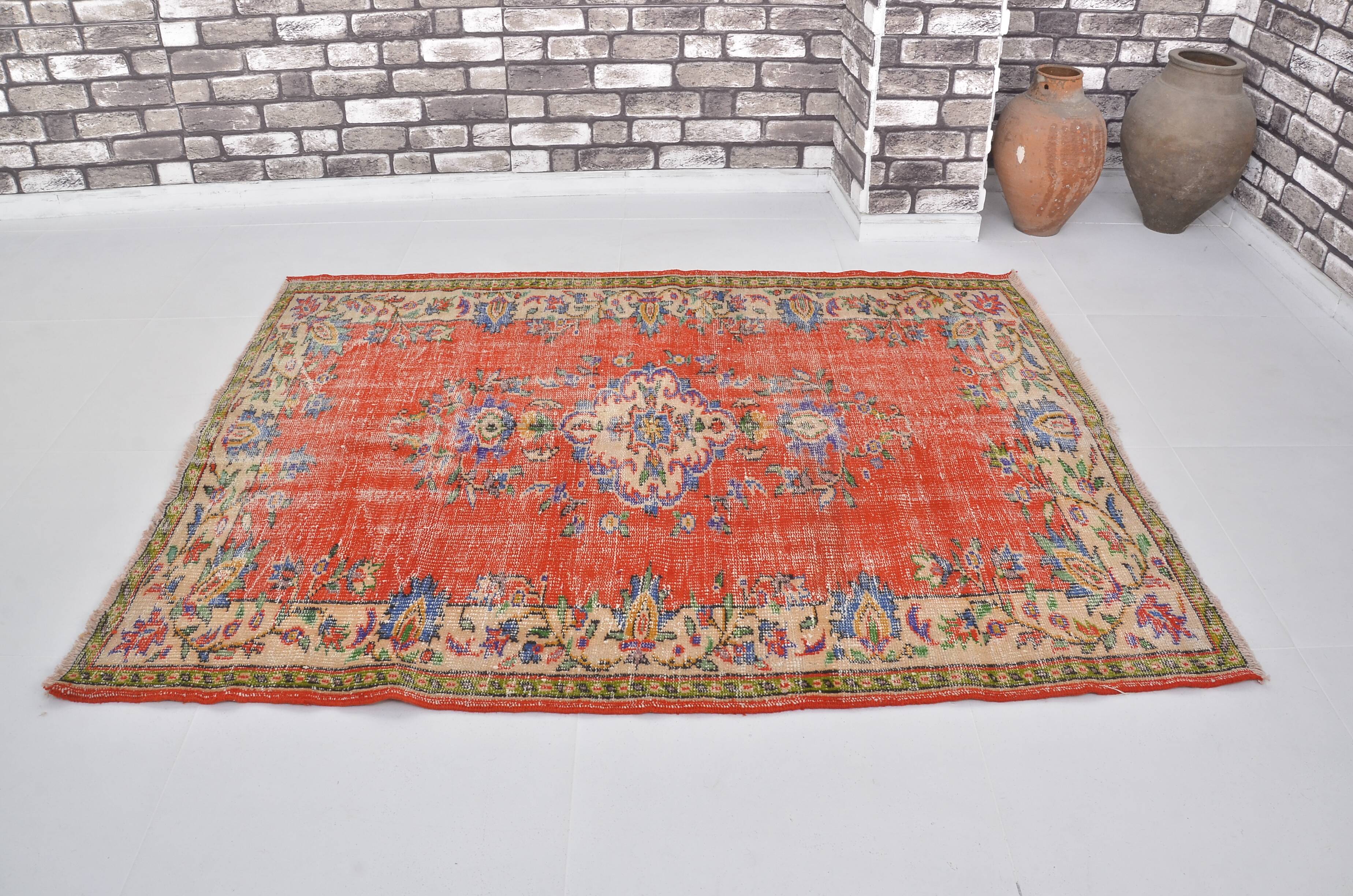 Antique Oushak Floral  Carpet sku 1648