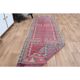 Tribal Turkish Vintage Runner, Pink Purple Handmade Oushak Runner 95x304