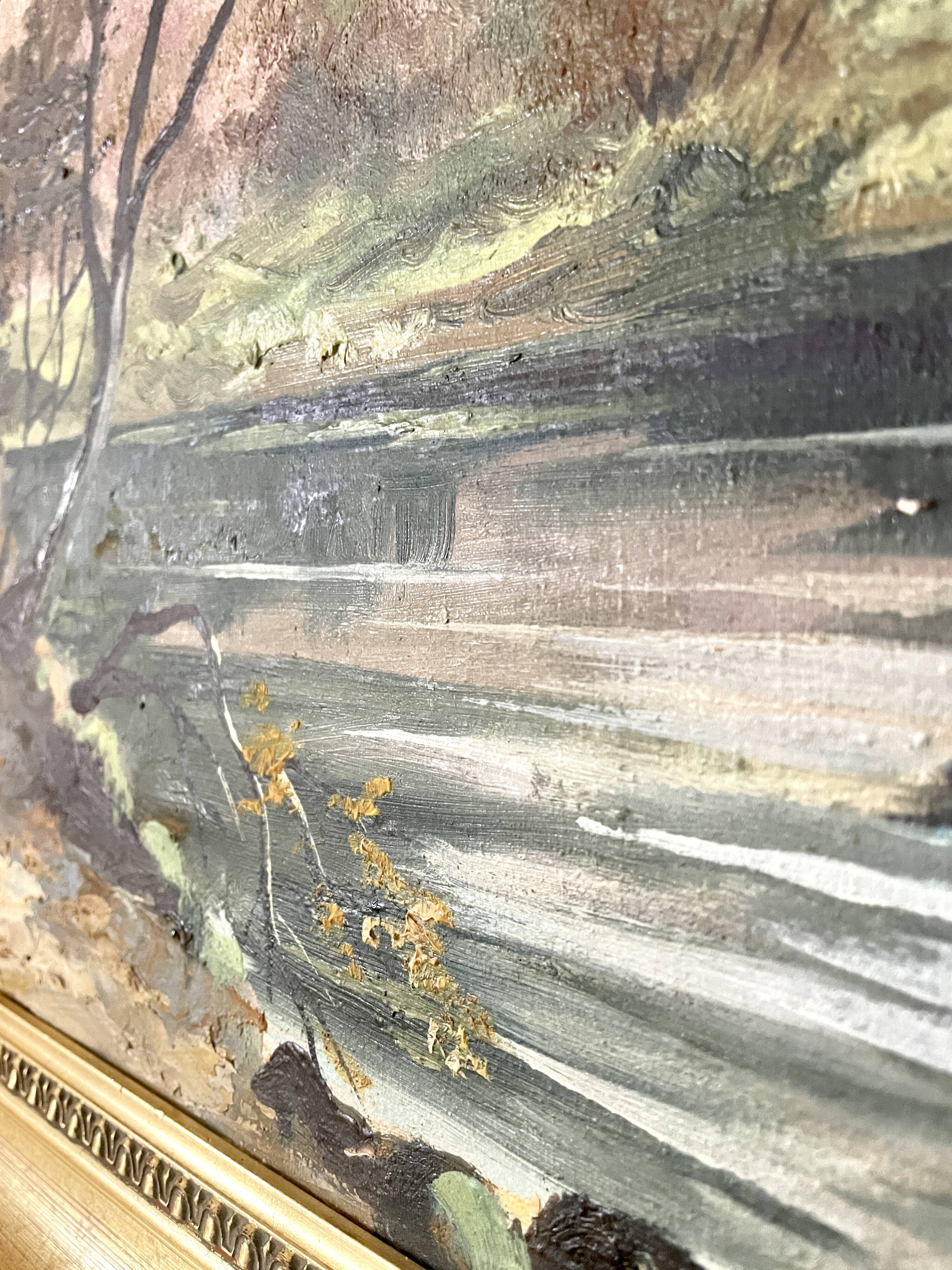 Diptyque oils on canvas signed Rialet