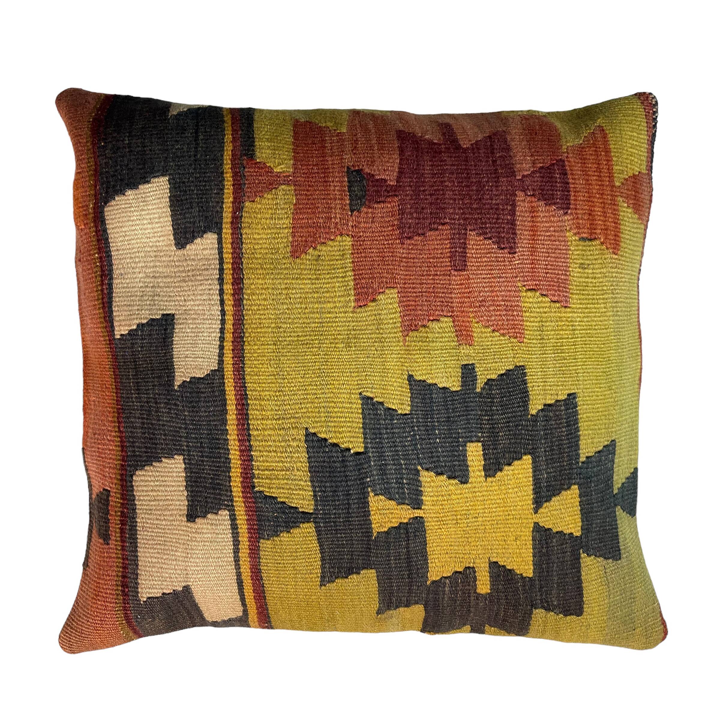 Housse de coussin kilim turque vintage, 55 x 55 cm