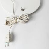 Table lamp in metal and gray porcelain from 1960, original articulated and restored