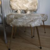 Pair of chairs pelfran moumoutes beige years 70