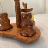 Scandinavian wooden table servant from the 70s