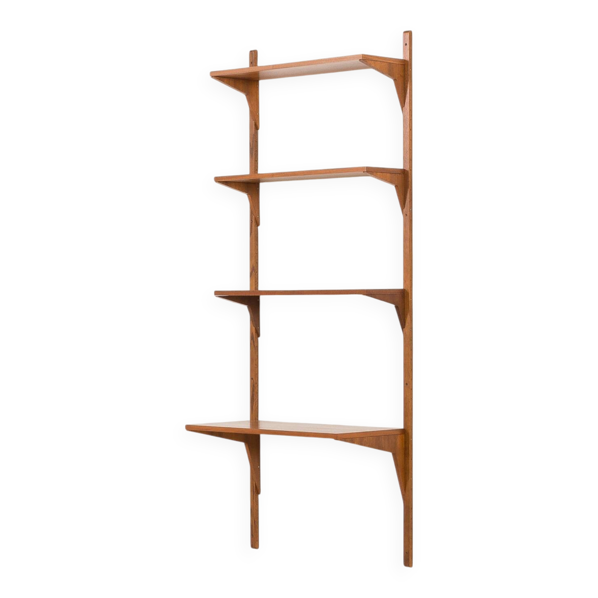 Danish mid-century walnut shelving unit in the style of Poul Cadovius, 1960s