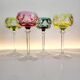 Box of 4 Val Saint Lambert "Berncastel" no. 204 Roemer glass – Belgium 1905
