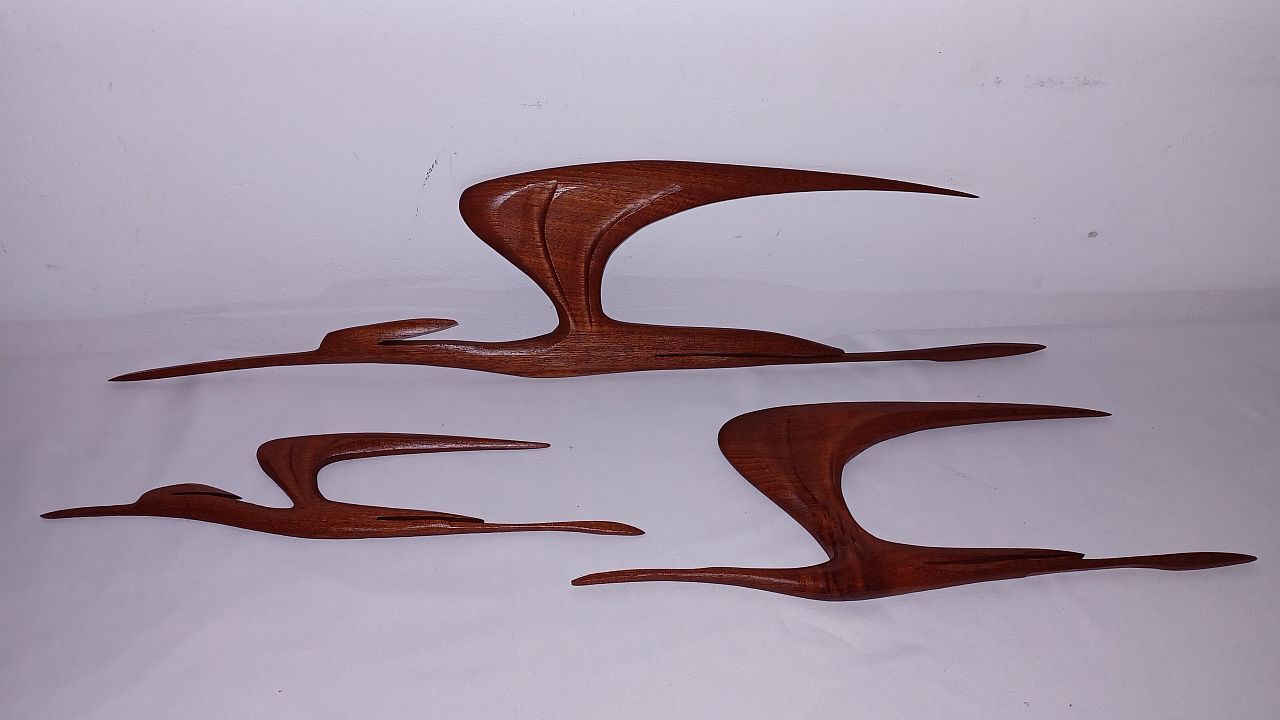 Wall decoration in teak Denmark 70