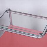 Paire de tables de chevet Bauhaus restaurée, acier chromé, Tchéquie, années 1940