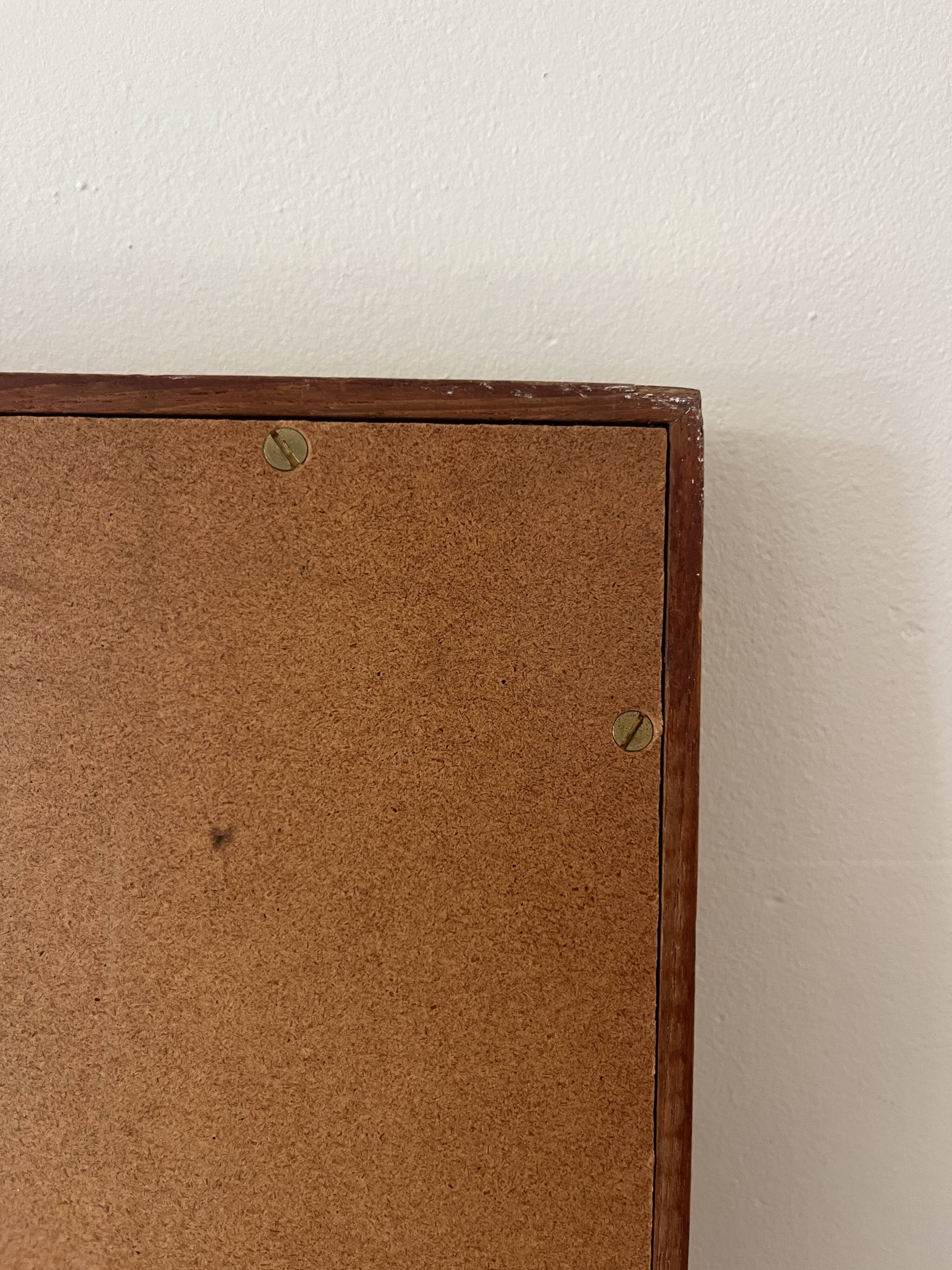 Vintage Danish teak mirror