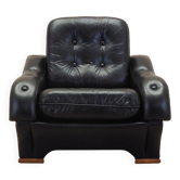 Black armchair, Italian design, 1980s, production: Italy