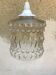 Old molded glass suspension form geometrical 70s Decoration