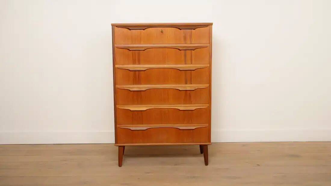 Vintage Danish chest of drawers | Teak | 6 drawers | 122 cm