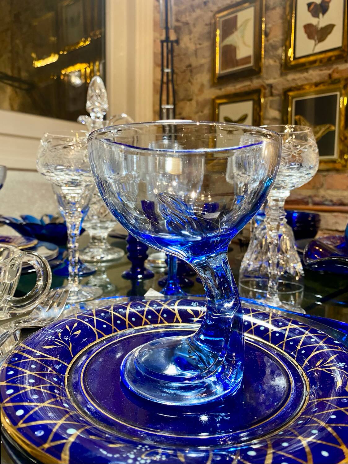 4 ice cream cups, Jerba model, by Luigi Bormioli, 1970