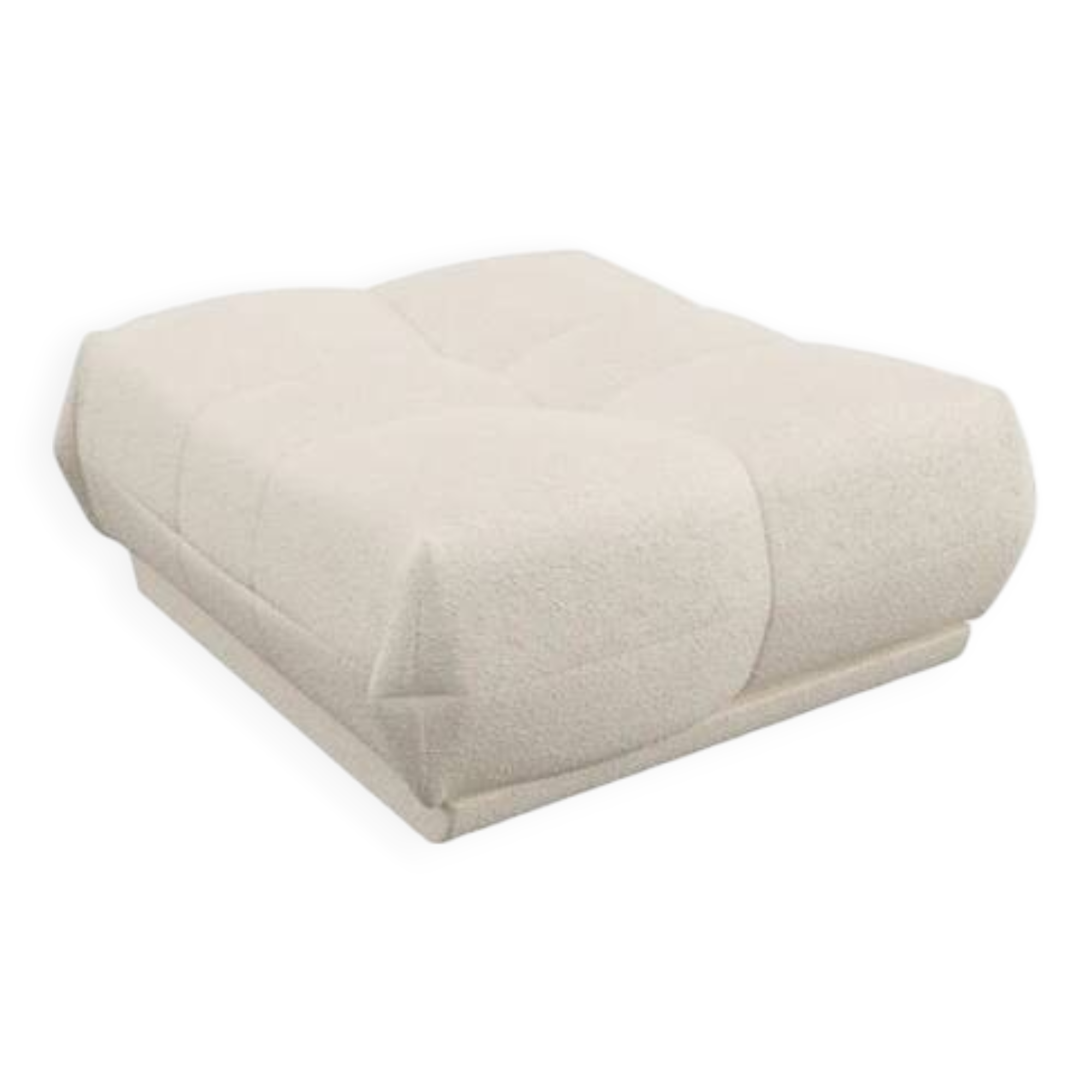 Pouf bouclette blanche SIA