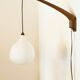 Scandinavian teak and opaline wall lamp by Luxus
