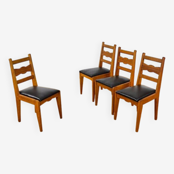 4 chairs vintage reconstruction period 1950