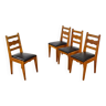 4 chaises période reconstruction vintage 1950