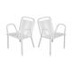 Pair of honeycomb steel armchairs. France, circa 1950.