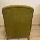 Fauteuil Art Déco en tissu vert