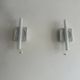 Pair of vintage porcelain wall lights with switch, France 1970.