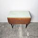 80s Italian Nightstand with Glass top