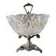 Cut glass bowl on a metal stand / compote dish