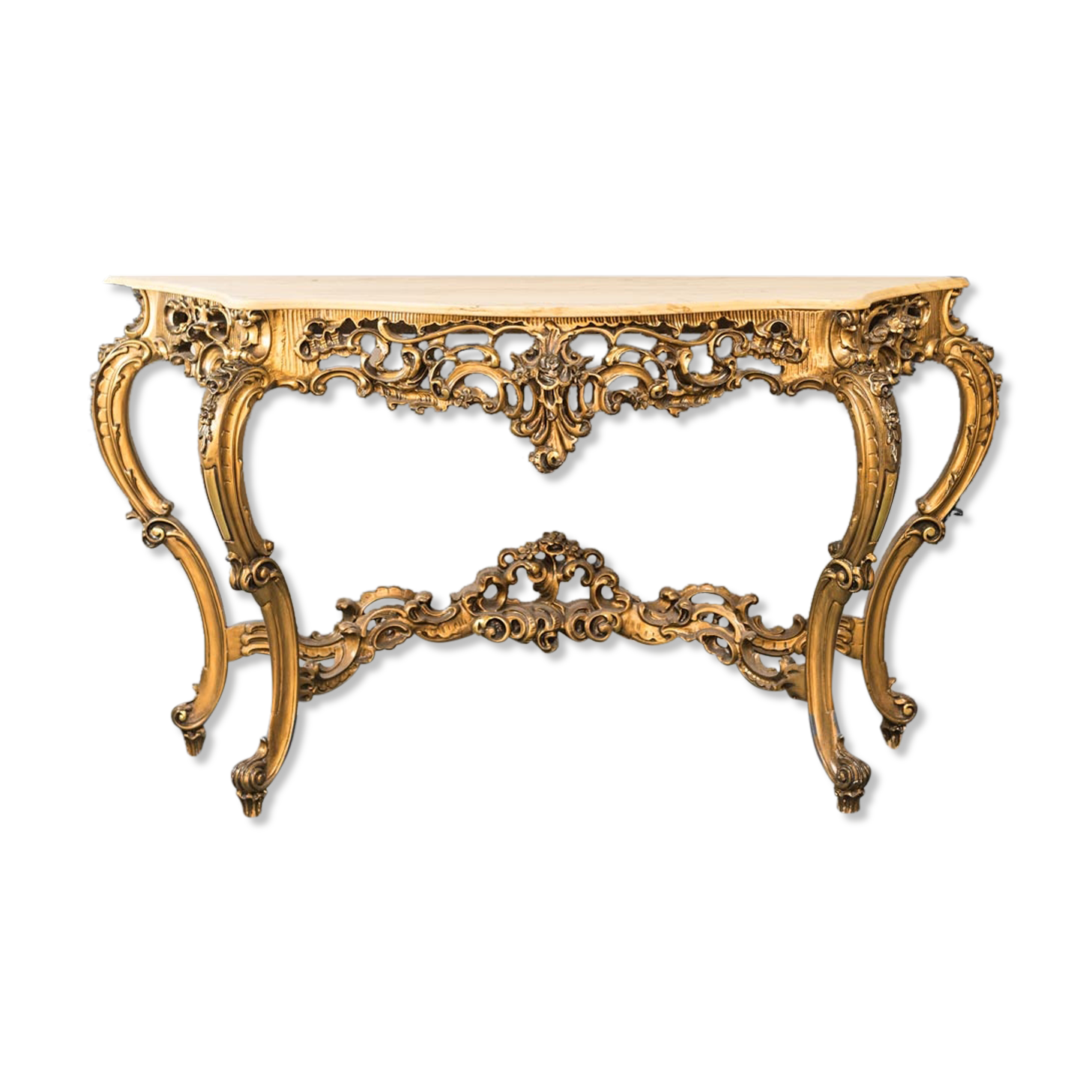Console marble leaf gold 50
