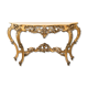 Console marble leaf gold 50