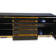 Brass and lacquer sideboard by Jean Claude Mahey, 1970s
