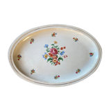Plat de service ovale Labrut Grigny, modèle petites fleurs