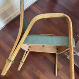 3 Fauteuils Steiner sieges assise verte