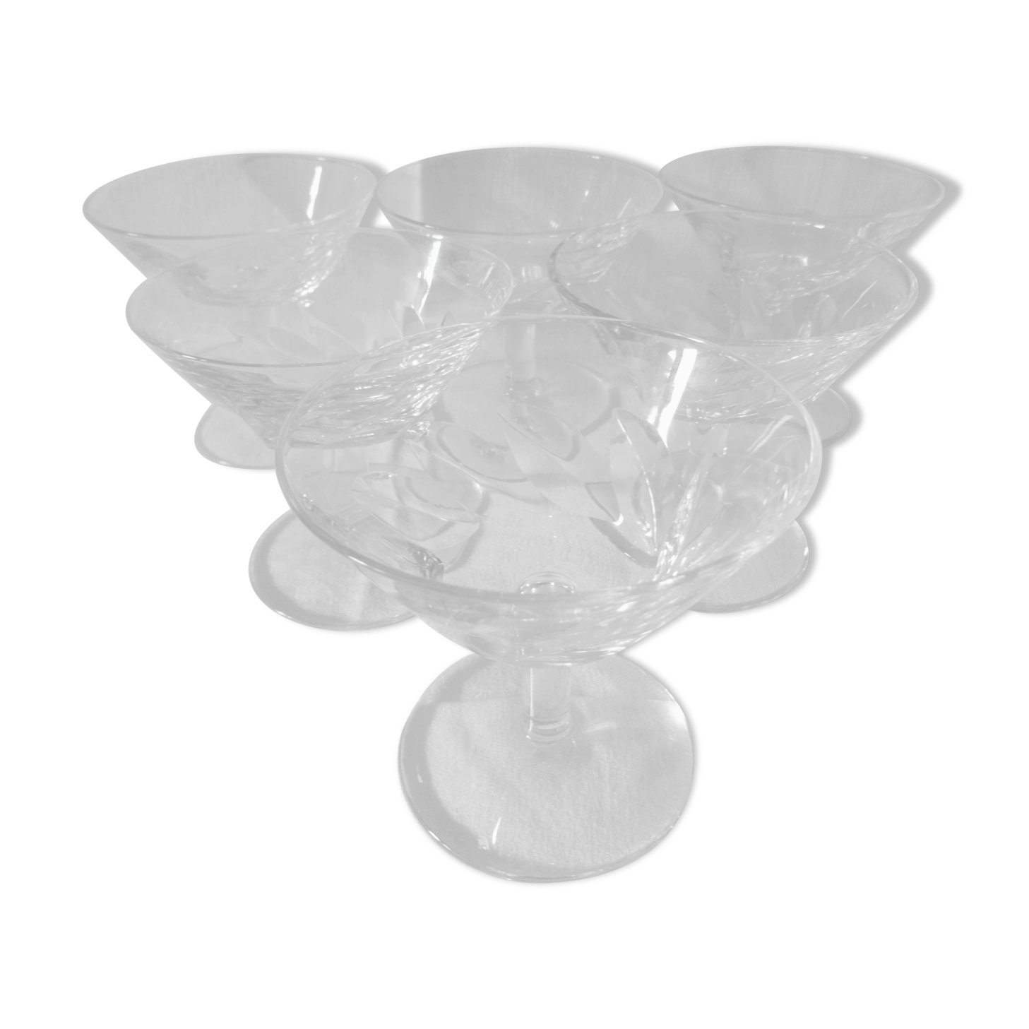 Lot of 6 champagne glasses Saint Louis