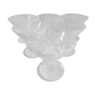 Lot of 6 champagne glasses Saint Louis