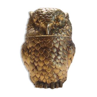 Owl gold metal Mauro Manetti 1970 ice bucket