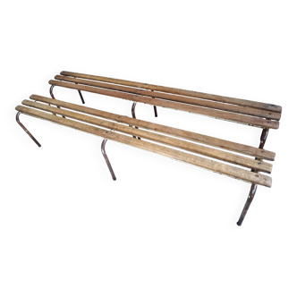 Two vintage school desks