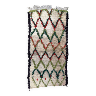 Azilal colorful Berber rug - 140 x 69 cm