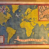 Air France Postal Air Network Map from 1948